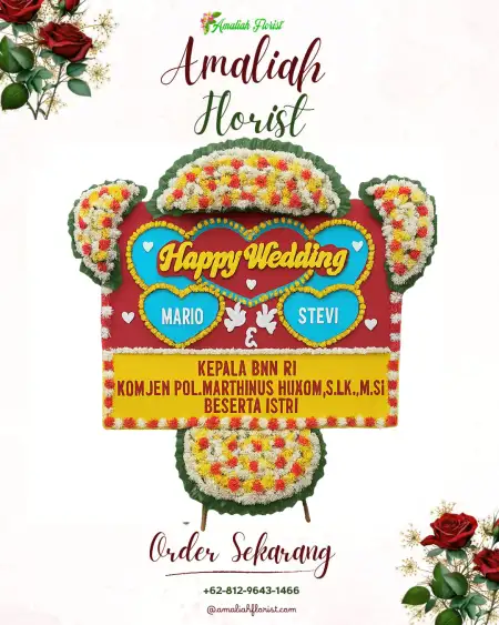 Papan Bunga Pernikahan Benoa